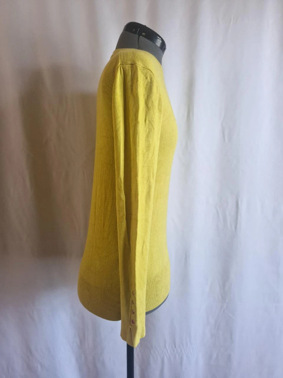 Fine long-sleeve sweater for women - Yellow - Size S – photo 3